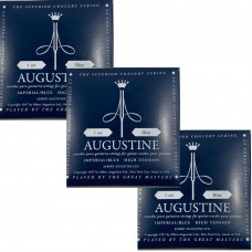 Augustine Guitar Strings 3-Pack Classical Imperial Blue High Tension 526A