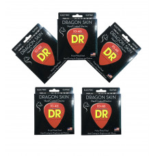 DR Guitar Strings 5-Pack Electric Dragon Skins 10-46 Medium