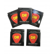 DR Guitar Strings 5 Packs Electric Dragon Skins 11-50 DSE-11 Heavy