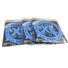 D'Addario Guitar Strings  3 Pack  Electric  EHR350  Half Rounds  Light