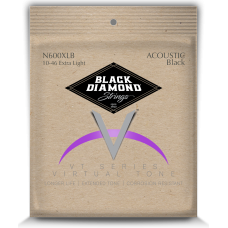 Black Diamond Guitar Strings Acoustic Extra Light Black Coated 10-46