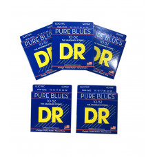 DR Guitar Strings 5-Pack Electric Pure Blues Vintage Pure Nickel 10-52